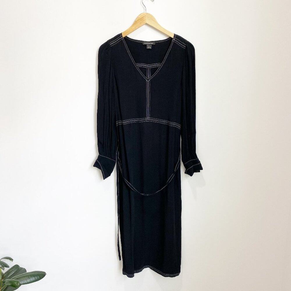 Something Navy Black Long Sleeve Maxi Dress Size XS